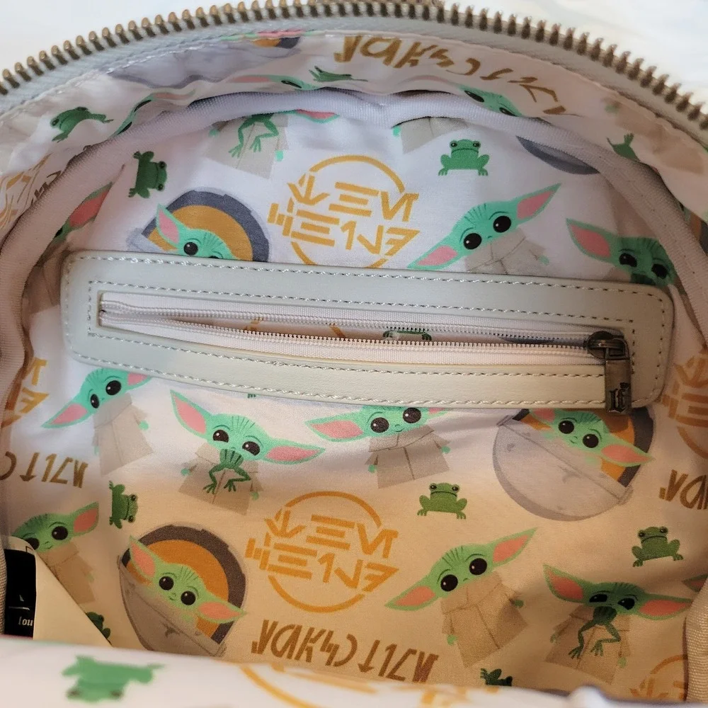 Loungefly Star Wars The Mandalorian Grogu Baby Yoda Mini Backpack OS Tan Green